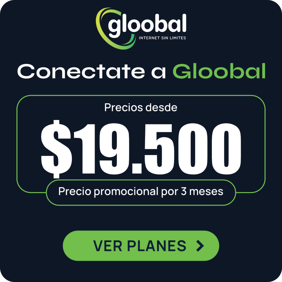 Conectate a Gloobal. Precios desde $19.500, precio promocional por 3 meses. Ver planes.